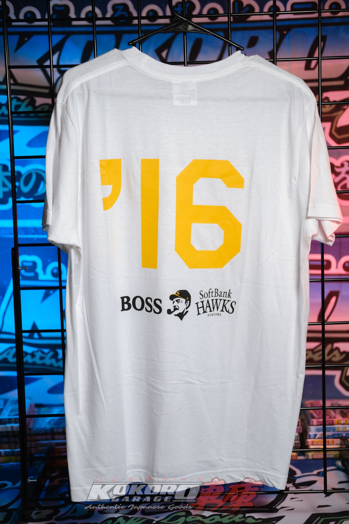Suntory Boss Coffee x Fukuoka SoftBank Hawks / "Hawk Festival 2016" Collaboration T-shirt Japan L