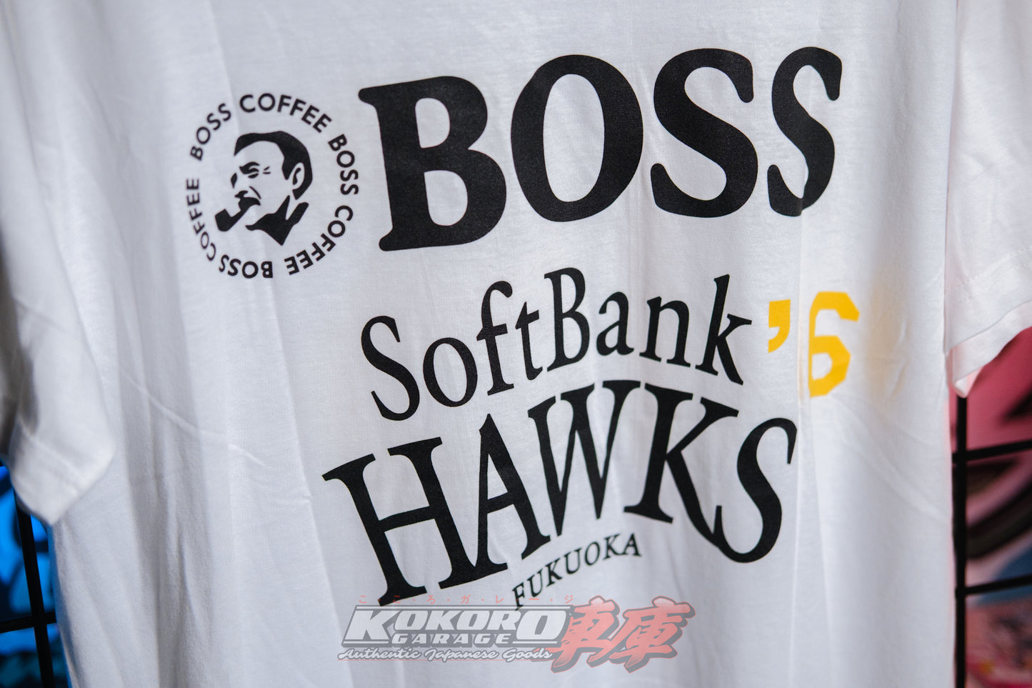 Suntory Boss Coffee x Fukuoka SoftBank Hawks / "Hawk Festival 2016" Collaboration T-shirt Japan L