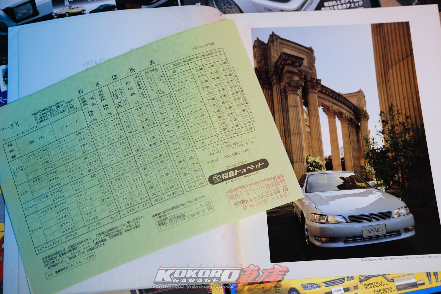 Toyota JZX90 Mark II OEM Catalogue Brochure - October 1992