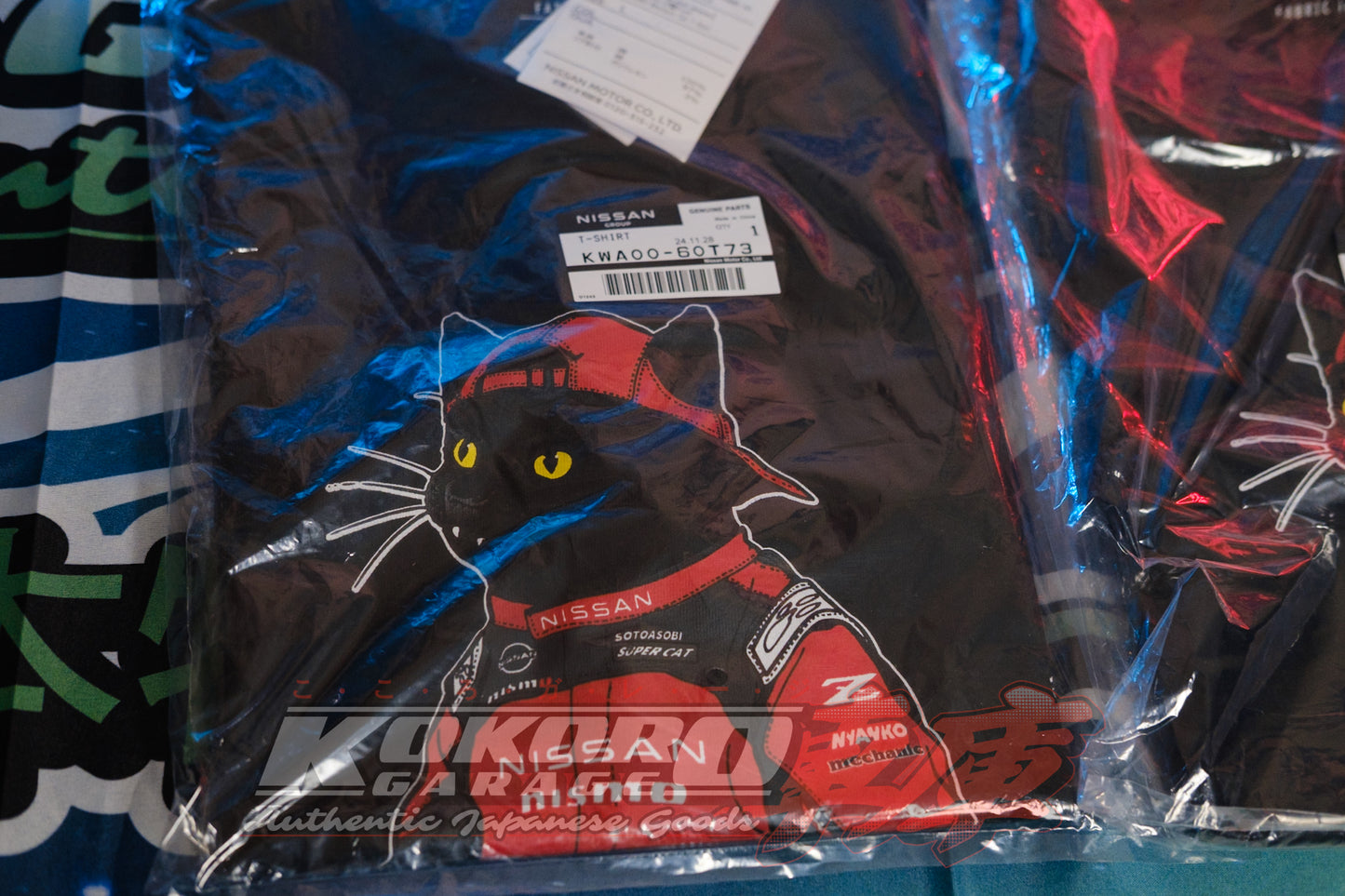 Rare NISMO 40th Anniversary Nissan Mechanic Black Cat T-Shirt Japan L & LL
