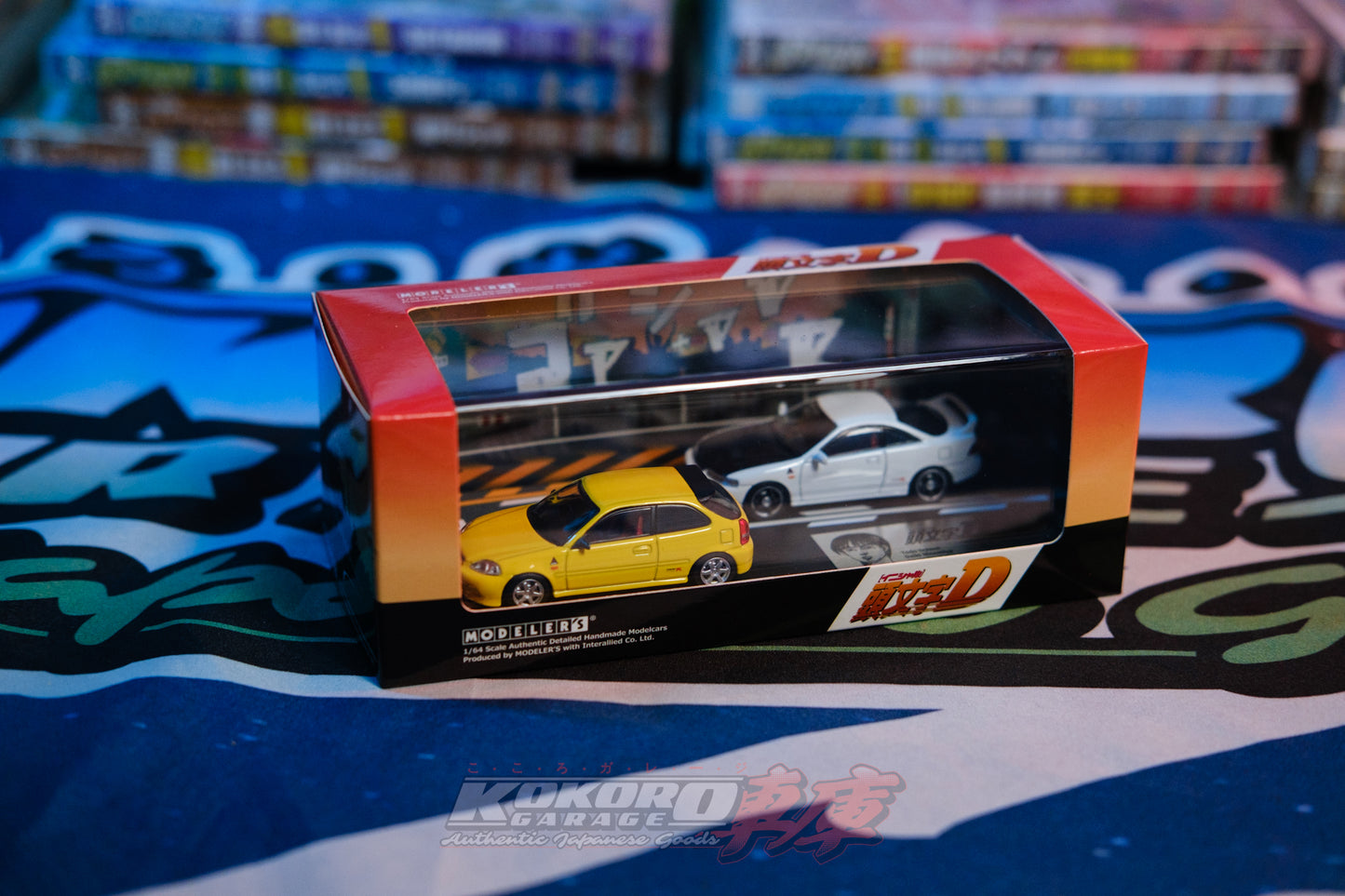 Brand New Unopened Modellers 1/64 Initial D Set Vol.9 Daiki Ninomiya Civic (EK9) & Smiley Sakai Integra (DC2)