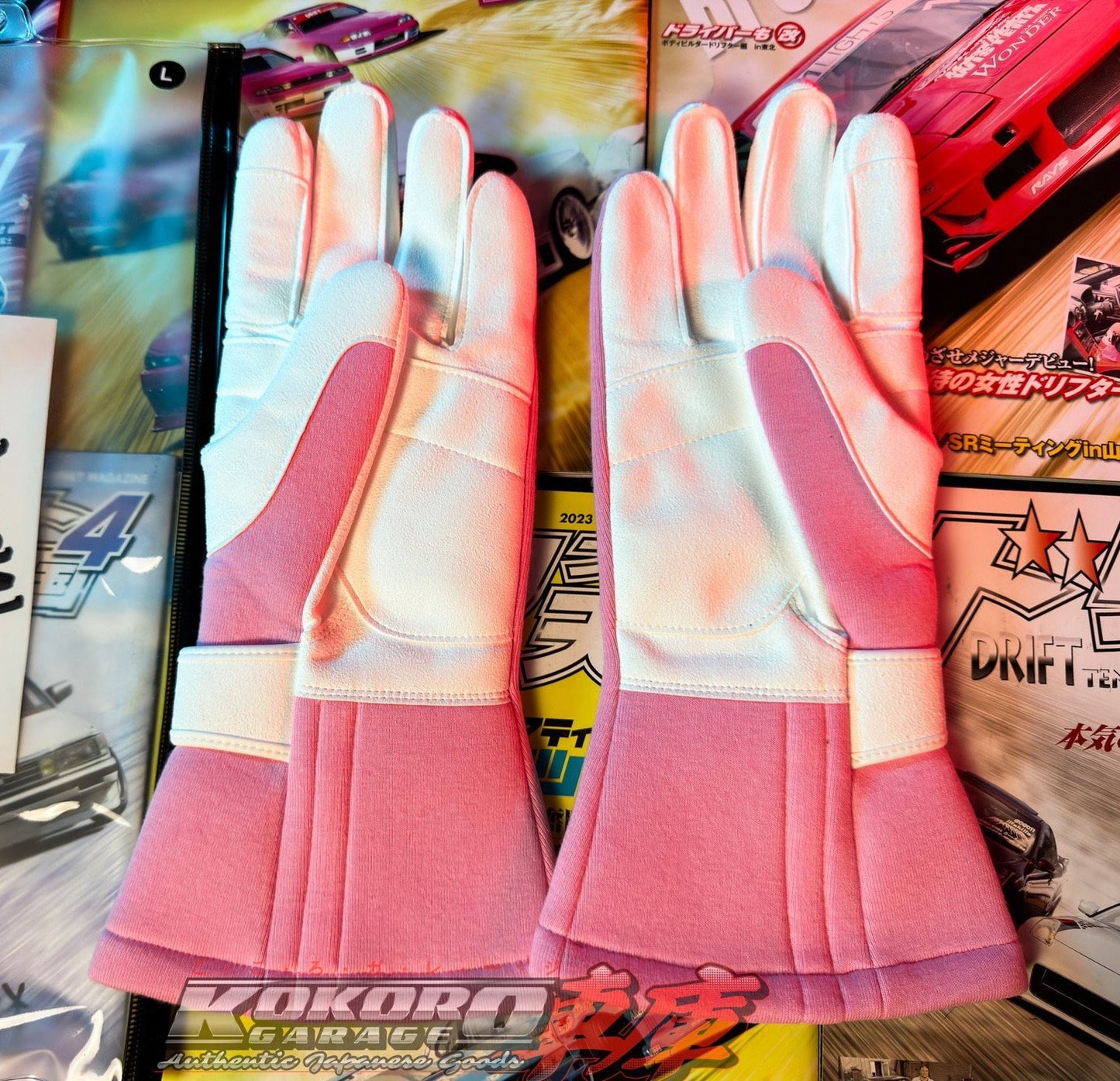 URAS Racing Gloves - Pink, Size Large